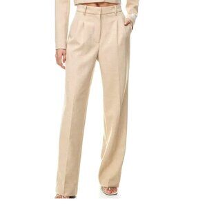 Aritzia  Wilfred The Effortless Pants In Heather Oat Old Money Preppy Academia
